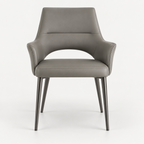 SILLA OCASIONAL BERNI PU GRIS OXFORD PATA GREY-GOLD