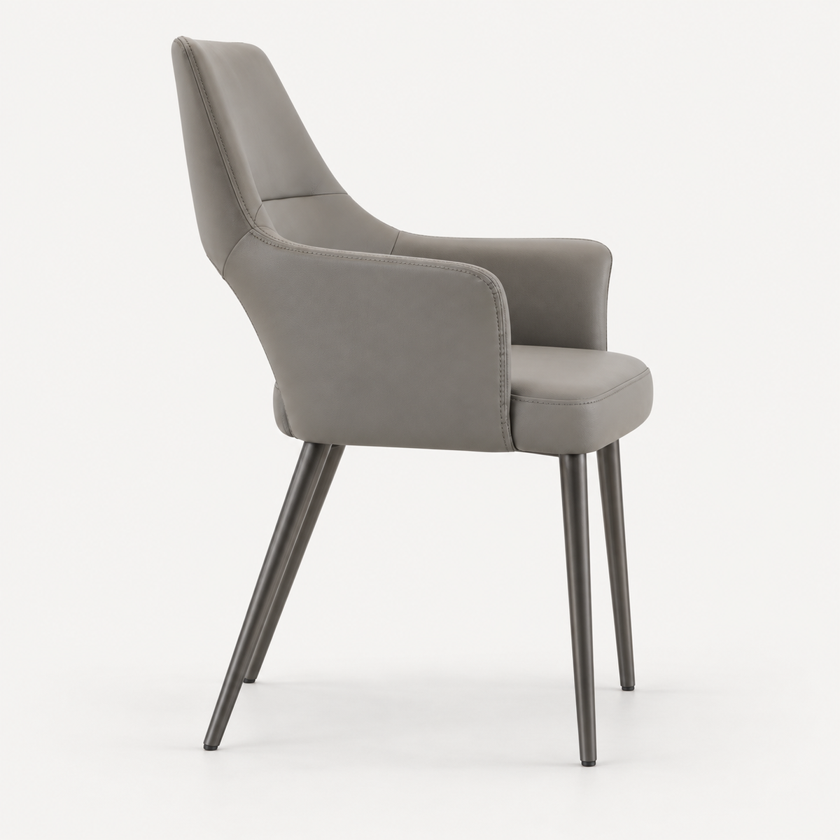 SILLA OCASIONAL BERNI PU GRIS OXFORD PATA GREY-GOLD