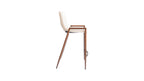 BANCO SHELDON PU BEIGE PATA METAL MADERA