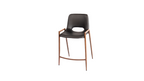 BANCO SHELDON PU NEGRO PATA METAL MADERA