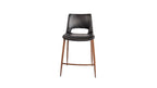 BANCO SHELDON PU NEGRO PATA METAL MADERA