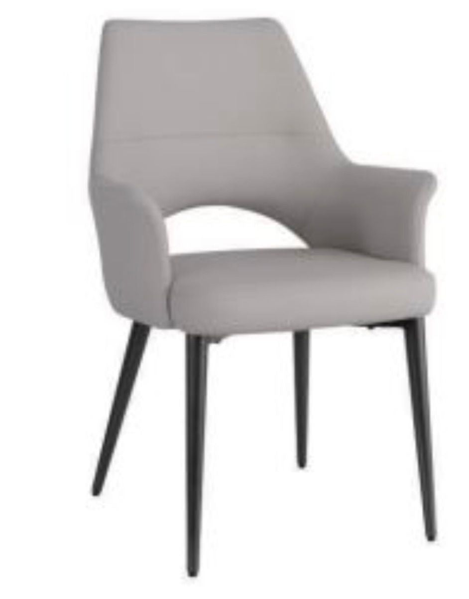 SILLA OCASIONAL BERNI PU GRIS OXFORD PATA GREY-GOLD