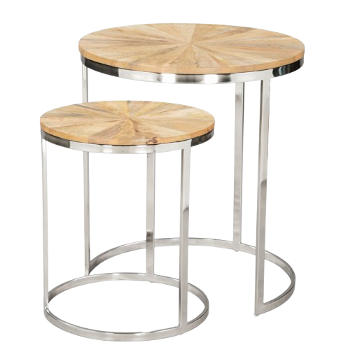 BARI NESTING TABLE SET NAT