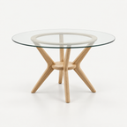 MESA COMEDOR FIORDO REDONDA CRISTAL