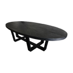 MESA COMEDOR CARBON 6 OVALADO