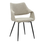 SILLA LEX TELA GRIS PATA NEGRA