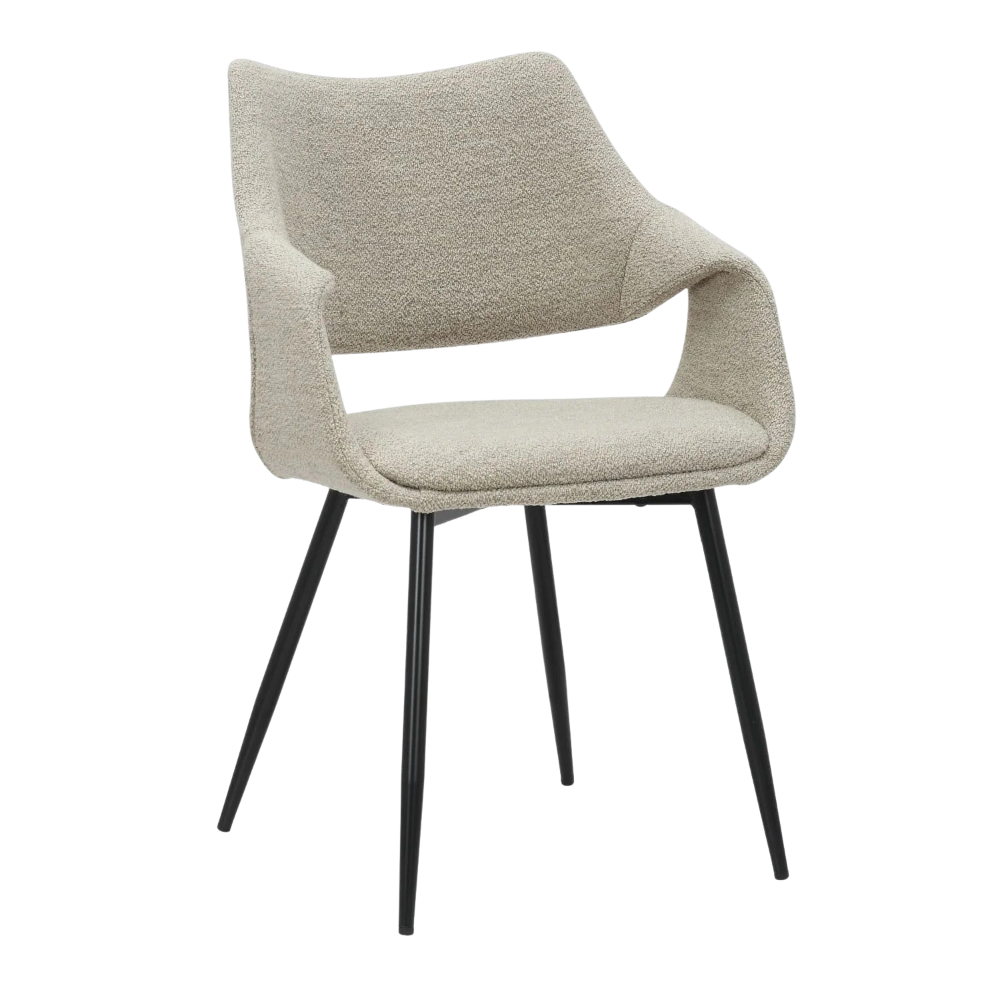 SILLA LEX TELA GRIS PATA NEGRA