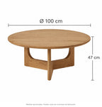 Medidas de mesa central aire