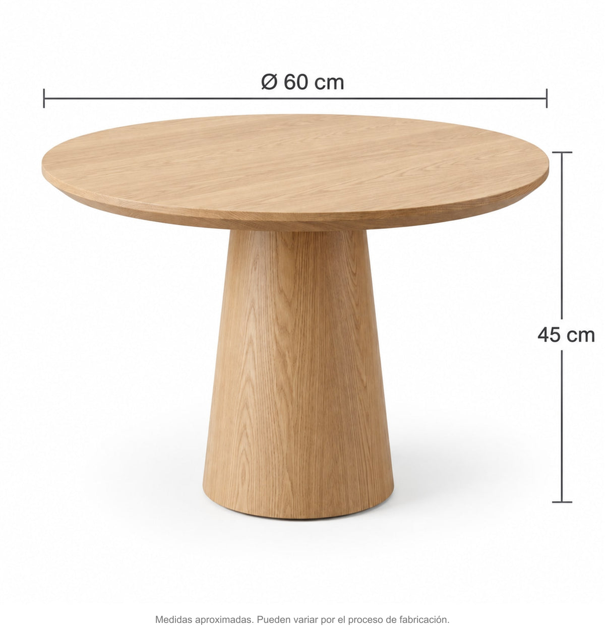 Medidas de mesa lateral deía