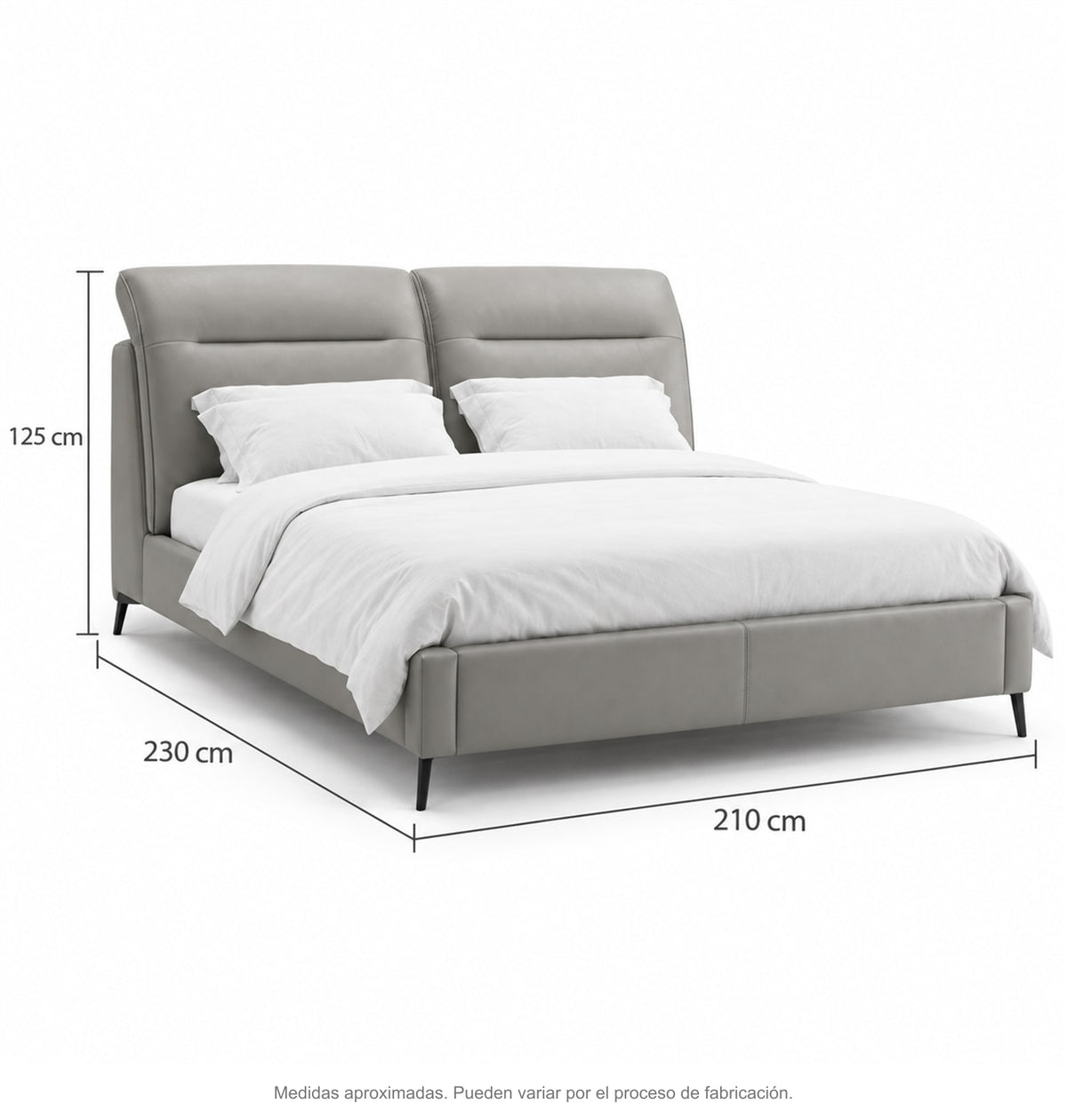 Medidas de recamara leather beige