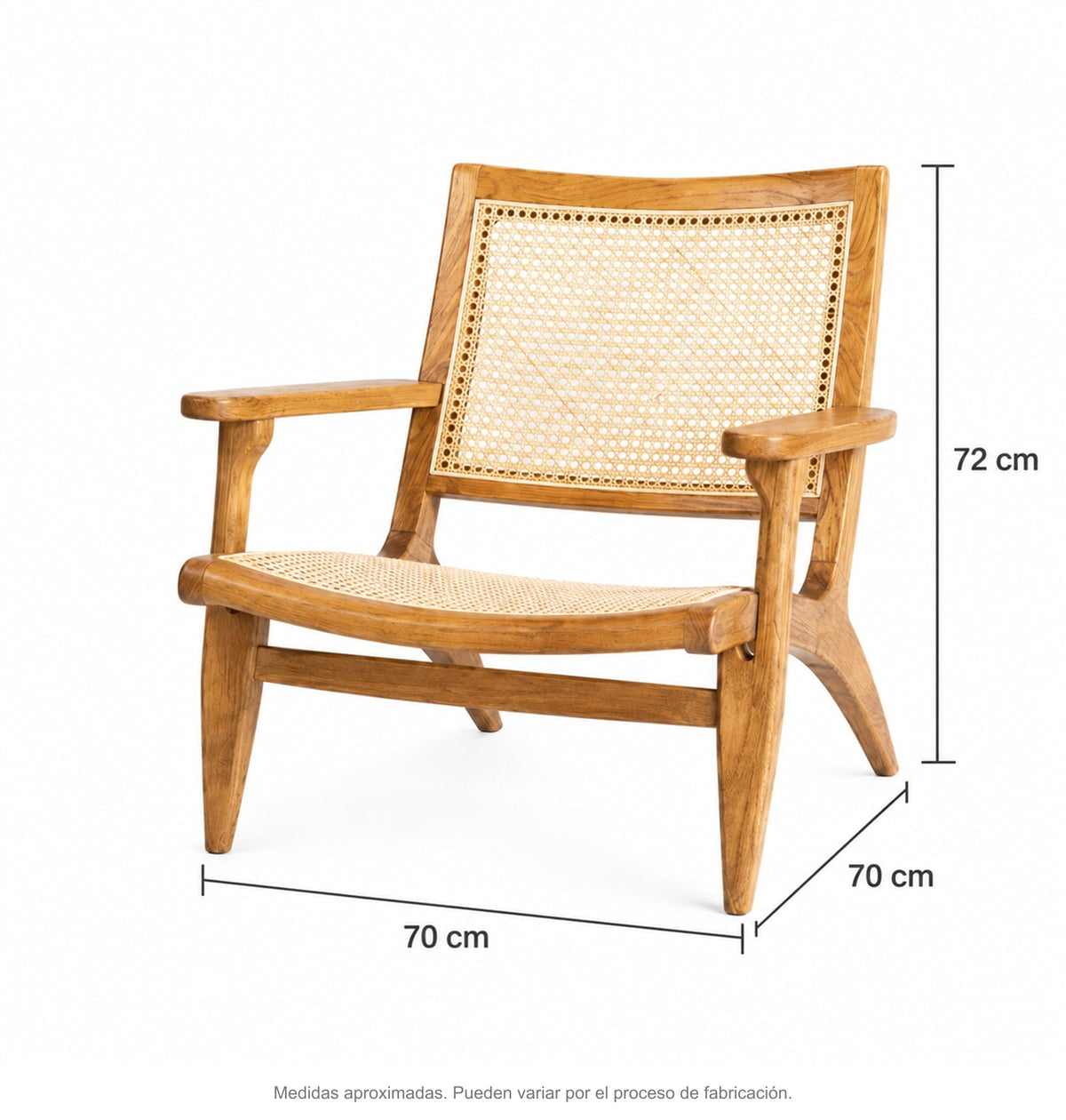 Medidas de sillon ocacional estoria rattan